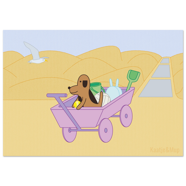 Poster Landscape - Mup in a cart