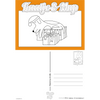 Coloring page card Kaatje&amp;Mup - Mup sleeps on presents