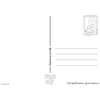 Coloring page card - Green - 13x18cm - Geez is building a sand castle