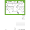 Coloring page card Kaatje&amp;Mup - Christmas tree on the beach