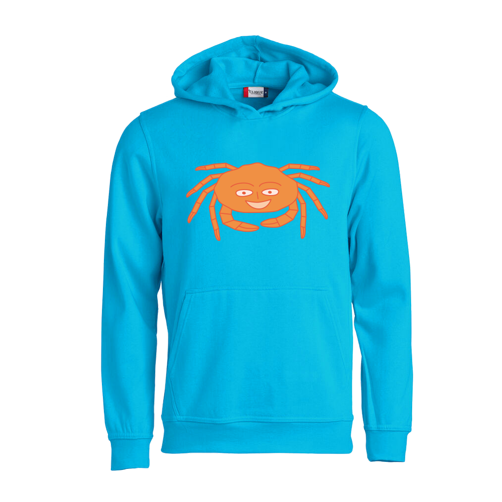 Hoodie voor kinderen van Kaatje&Mup met een krab
