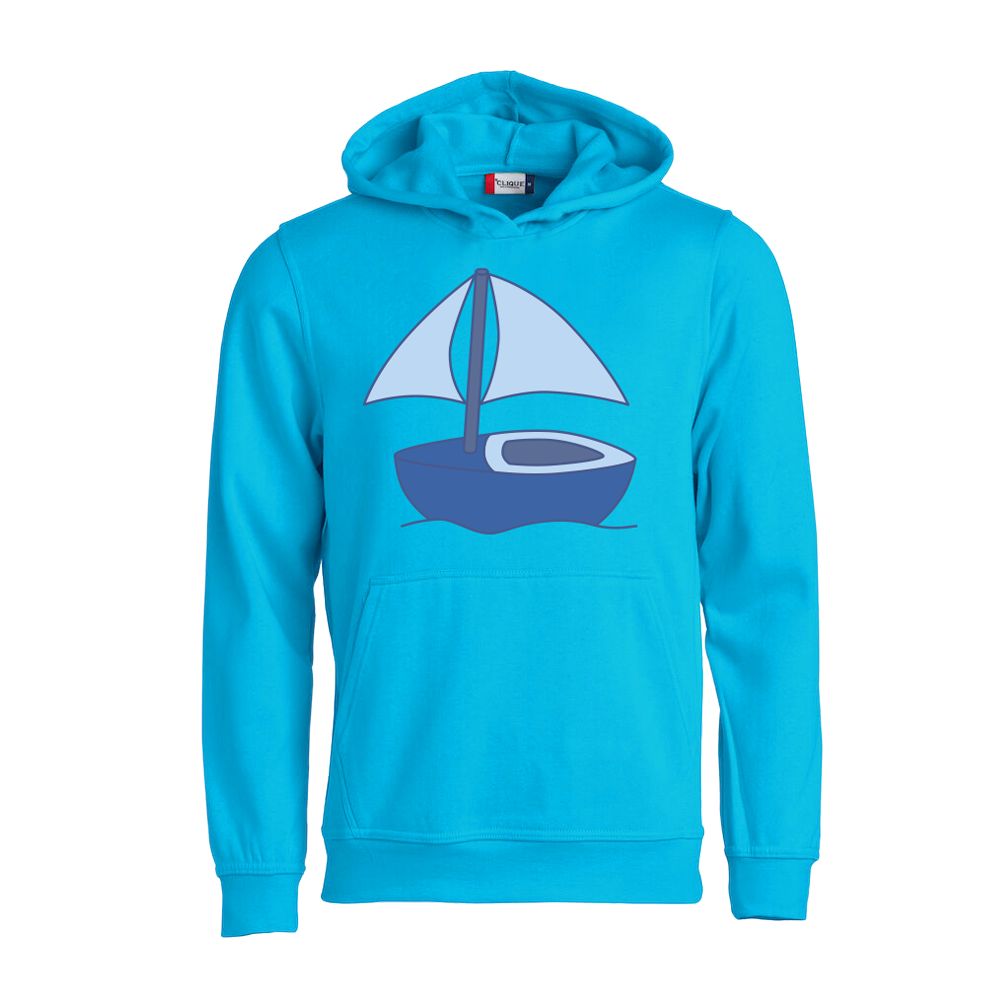 Hoodie voor kinderen van Kaatje&Mup met een zeilboot