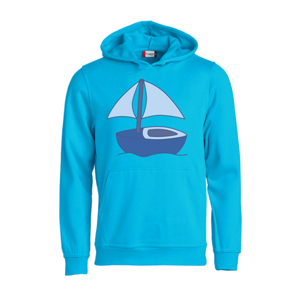 Hoodie voor kinderen van Kaatje&Mup met een zeilboot