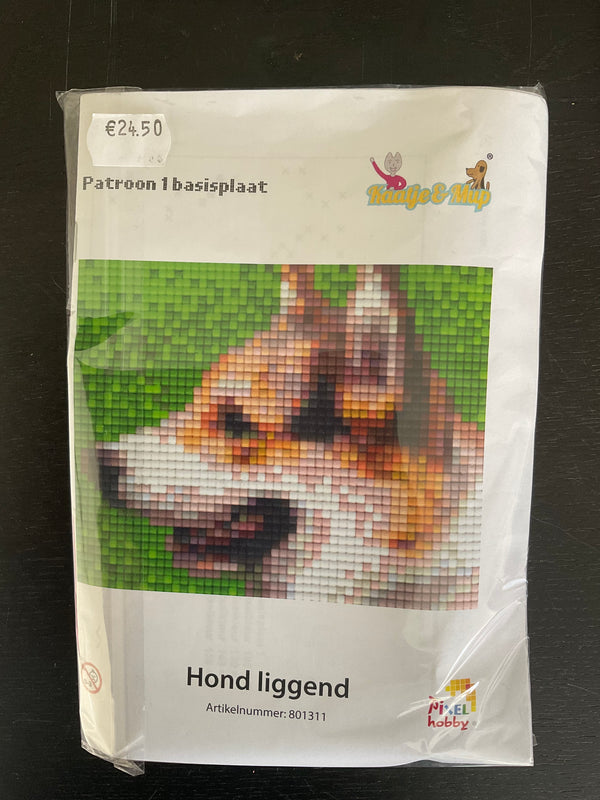 Pixel Set: Hond liggend