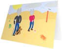Ansichtkaart Golfen op het strand