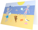 Ansichtkaart Beachballen op het strand