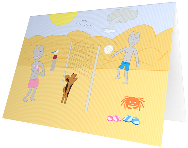 Ansichtkaart volleyballen