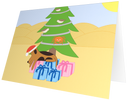 Ansichtkaart Mup slaapt op cadeau's