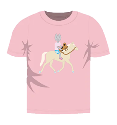 Kinder t-shirt - Kaatje&Mup Paardrijden