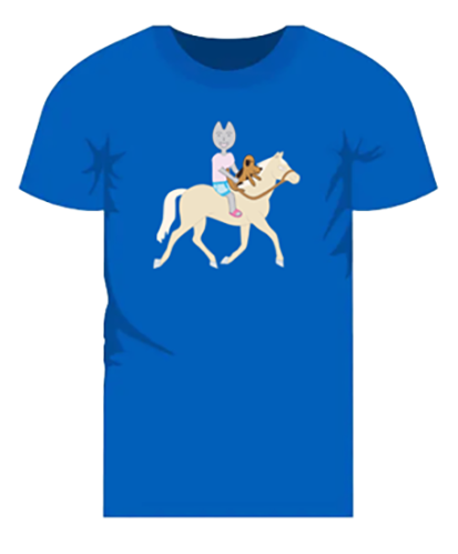 Kinder t-shirt - Kaatje&Mup Paardrijden