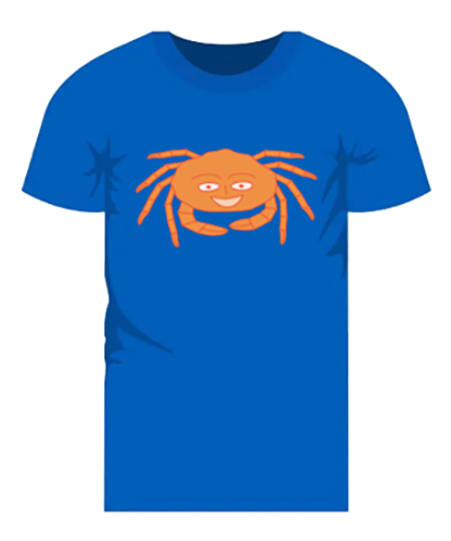 Kinder t-shirt - Krab