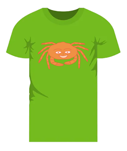 Kinder t-shirt - Krab