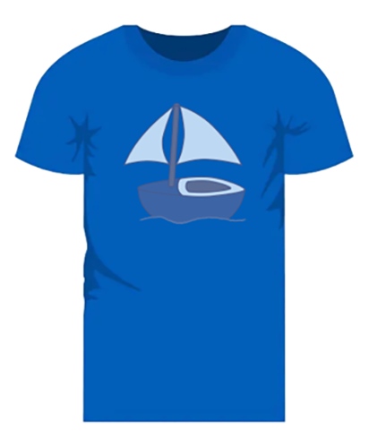 Kinder t-shirt - Zeilboot