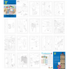 Coloring book Kaatje&amp;Mup A5: Going to the Beach - Blue Series, Part 1
