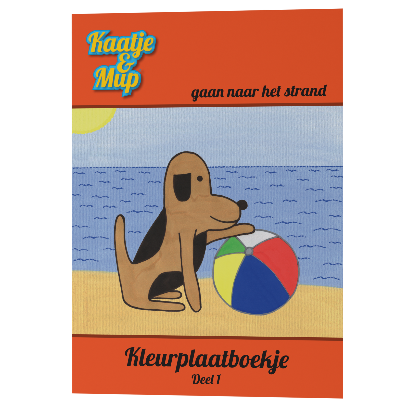 Coloring book Kaatje&amp;Mup A5: Going to the beach - Orange series, Part 1