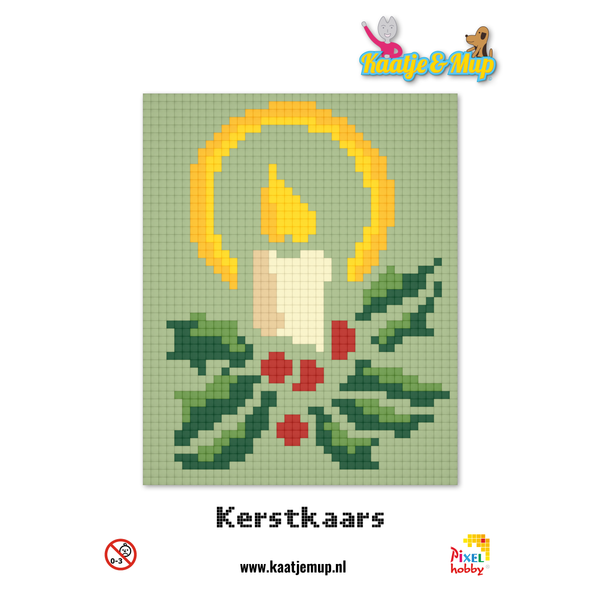 Pixel-Set: Weihnachtskerze