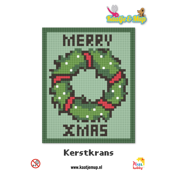 Pixel-Set: Weihnachtskranz