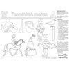 Mix: 3x Coloring page placemat Kaatje&amp;Mup - Going to the beach