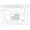 Mix: 3x Coloring page placemat Kaatje&amp;Mup - Going to the beach