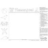 Coloring page placemat Kaatje&amp;Mup - Sandcastle