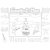 Mix: 3x Coloring page placemat Kaatje&amp;Mup - Celebrating Christmas