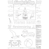 Mix: 3x Coloring page placemat Kaatje&amp;Mup - Celebrating Christmas