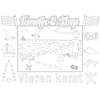 Mix: 3x Coloring page placemat Kaatje&amp;Mup - Celebrating Christmas