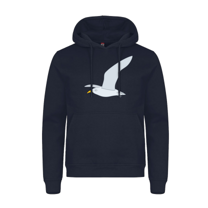 Hoodie voor volwassenen van Kaatje&Mup met een vliegende meeuw