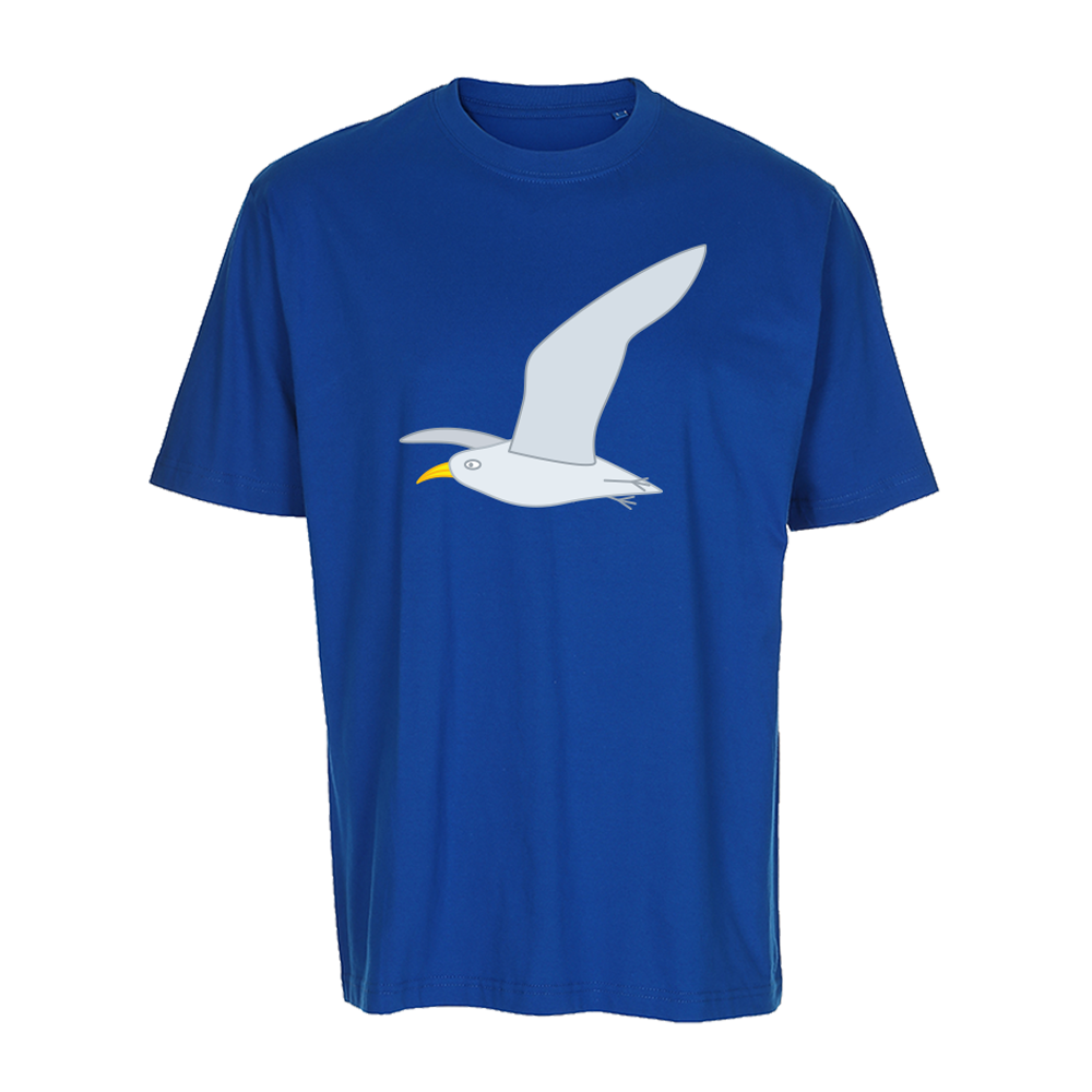 T-shirt voor volwassenen van Kaatje&Mup met een vliegende meeuw