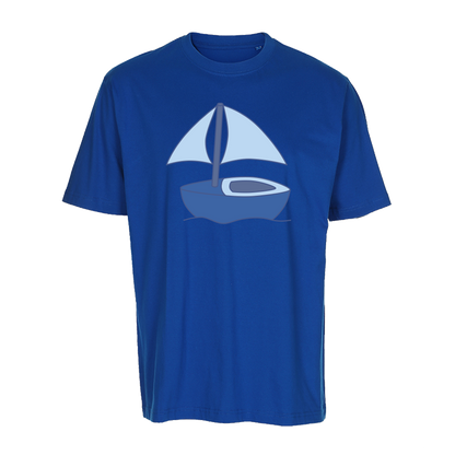 T-shirt voor volwassenen van Kaatje&Mup met een zeilboot