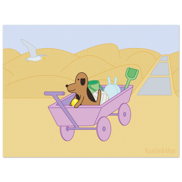 Poster Landscape - Mup in a cart