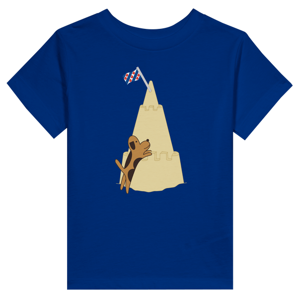 T-Shirt Peuter - Mup bouwt zandkasteel met vlag Friesland
